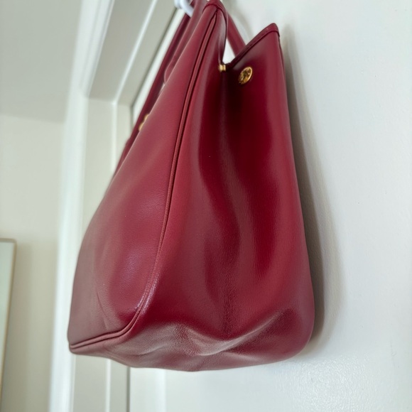 Longchamp Roseau Red Leather Handbag - Picture 2 of 16